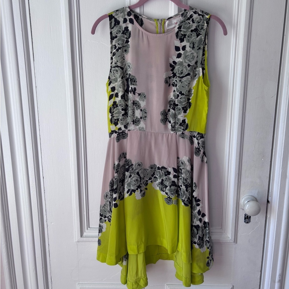 Shakuhachi 100% Silk Acid Bloom Kick Out Floral Sleeveless Dress Size Small - Picture 3 of 12
